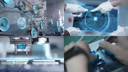 智慧工廠車間 智能科技制造 人才科研視頻素材